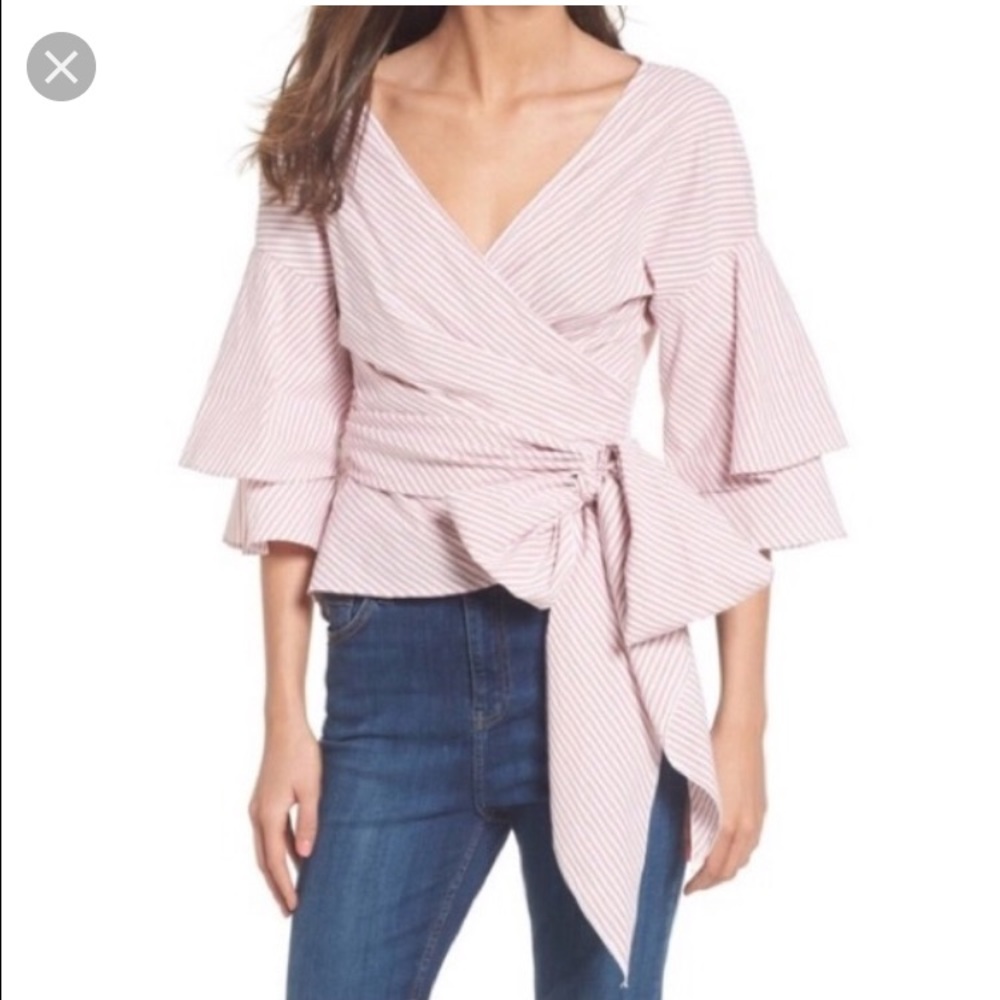 Wayf wrap blouse